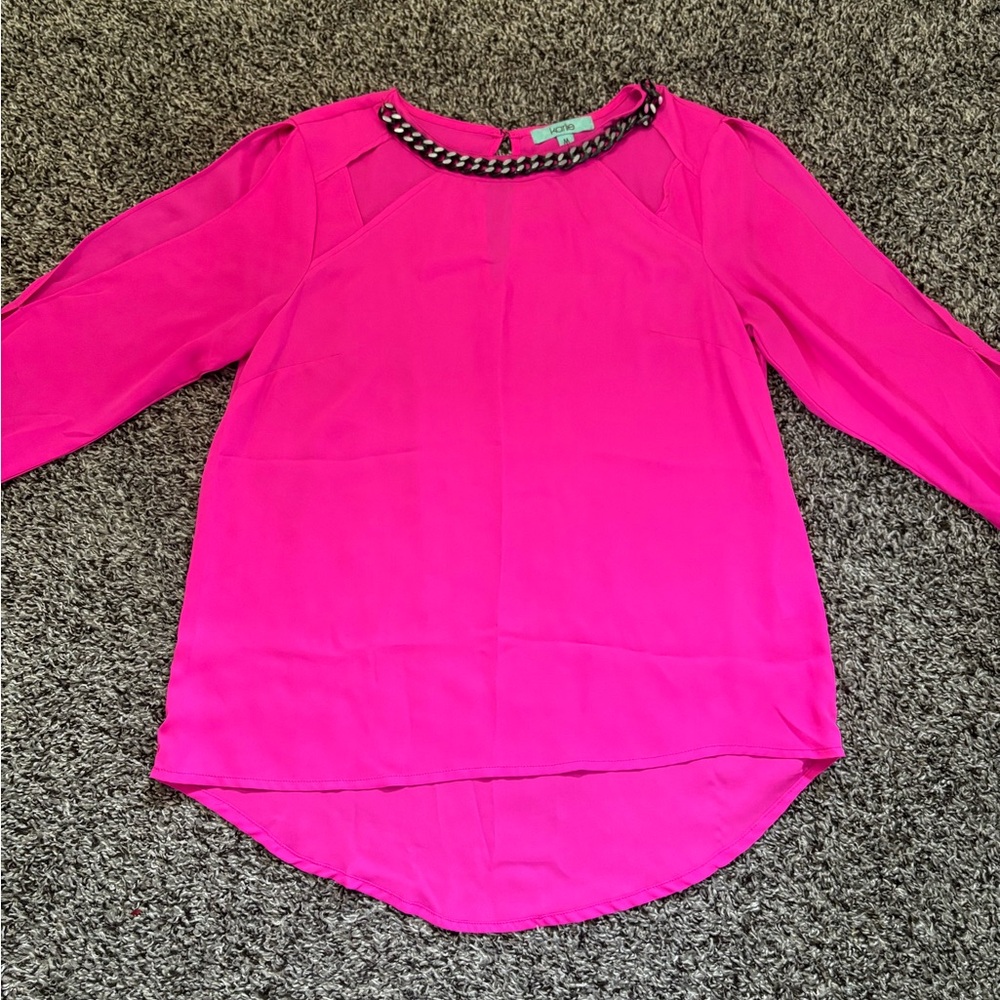 Vibrant Pink Women's Top Cut Out